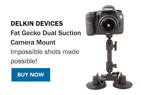 Delkin Devices - Fat Gecko Dual Suction Camera Mount - Impossible shots made possible! Buy Now