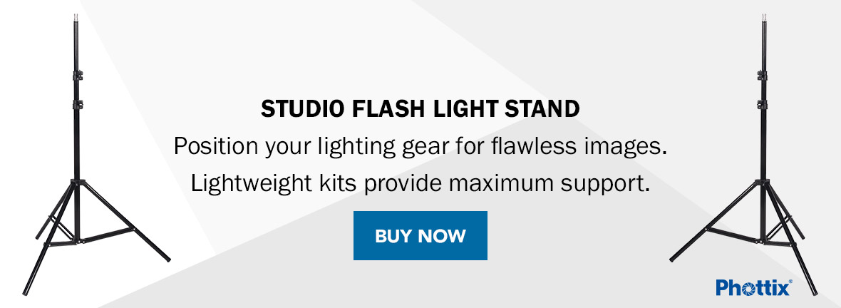Studio Flash Light Stand - Position your lighting gear for flawless images. Lightweight kits provide maximum support. Buy Now