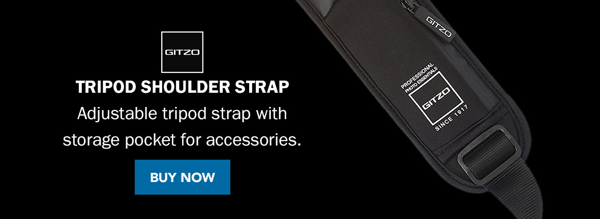 Tripod Shoulder Strap | Adjustable tripod strap with storage pocket for accessories. Buy Now